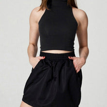 4 Colors Women Pullovers Women Tanks Tops S-L High Neck Crop Top For Women Clothing  EF8