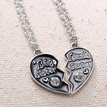 Sweet family jewelry-BFF Cute broken heart style big sister middle sister little sister best sister pendant necklace EF8
