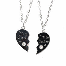 Sweet family jewelry-BFF Cute broken heart style big sister middle sister little sister best sister pendant necklace EF8