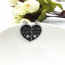 Sweet family jewelry-BFF Cute broken heart style big sister middle sister little sister best sister pendant necklace EF8