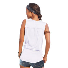 The fashion women's T-shirt Womens Sleeveless V Neck Cotton VCasual T-Shirt Beach Top Tee shirt Femme EF8