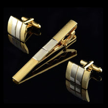 Tie Clips Simple Party Gift For Men Men Gold Color Metal Necktie Tie Bar Clasp Clip Cufflinks Sets EF8
