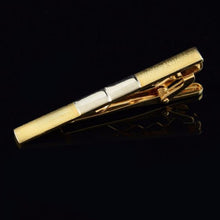 Tie Clips Simple Party Gift For Men Men Gold Color Metal Necktie Tie Bar Clasp Clip Cufflinks Sets EF8
