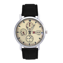 Retro Men's Leather Band Sport Analog Quartz Watch Simple Business Military Wristwatches Classics Dress Watches OC8 EF8