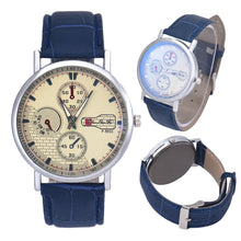 Retro Men's Leather Band Sport Analog Quartz Watch Simple Business Military Wristwatches Classics Dress Watches OC8 EF8