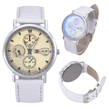 Retro Men's Leather Band Sport Analog Quartz Watch Simple Business Military Wristwatches Classics Dress Watches OC8 EF8