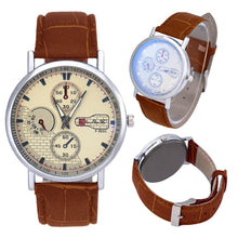 Retro Men's Leather Band Sport Analog Quartz Watch Simple Business Military Wristwatches Classics Dress Watches OC8 EF8