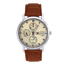 Retro Men's Leather Band Sport Analog Quartz Watch Simple Business Military Wristwatches Classics Dress Watches OC8 EF8