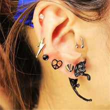 Trendy s Long Tail Leopard Cat Puncture Ear Studs Womens Mens Earring Women Accessories EF8