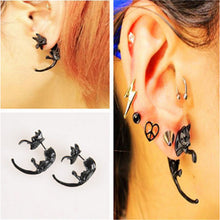 Trendy s Long Tail Leopard Cat Puncture Ear Studs Womens Mens Earring Women Accessories EF8