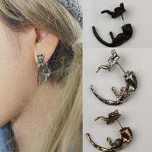 Trendy s Long Tail Leopard Cat Puncture Ear Studs Womens Mens Earring Women Accessories EF8