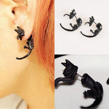 Trendy s Long Tail Leopard Cat Puncture Ear Studs Womens Mens Earring Women Accessories EF8