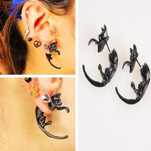 Trendy s Long Tail Leopard Cat Puncture Ear Studs Womens Mens Earring Women Accessories EF8