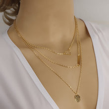 Trendy Women Jewelry Multilayer Long Chain Golden Tone Geometry Pendant Necklace Design EF8