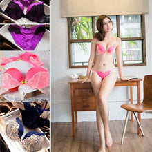 Underclothes Underwear Women Bras B C cup Lingerie set With Brief Sexy Lingerie Lace Embroidery Bra Sets Bowknot Bras EF8