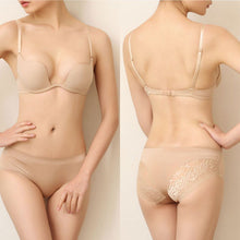 Underwire Adjusted-Straps Bra For Women Deep U Low Cut Invisible Women Intimates Solid Sexy Seamless Push Up Bras EF8