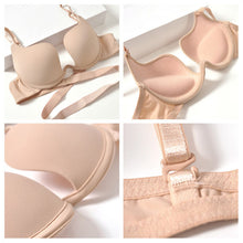 Underwire Adjusted-Straps Bra For Women Deep U Low Cut Invisible Women Intimates Solid Sexy Seamless Push Up Bras EF8