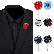 Deep Purple Lapel Pin Wedding Groomsman Upscale Flower Women Brooch Brooches Multicolor EF8