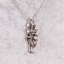 Men Women Infinity Love Silver Plated Chain Necklace Vintage Retro Stainless Steel Couple Skulls Hug Pendant Necklace EF8