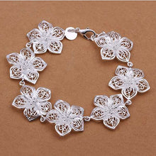 Vintage Trendy Flower Bracelet Women Girls Hollow Bracelets Bangles Jewelry Str  Bracelet EF8