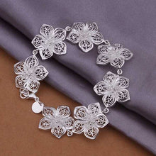 Vintage Trendy Flower Bracelet Women Girls Hollow Bracelets Bangles Jewelry Str  Bracelet EF8