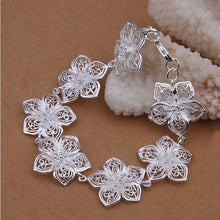 Vintage Trendy Flower Bracelet Women Girls Hollow Bracelets Bangles Jewelry Str  Bracelet EF8