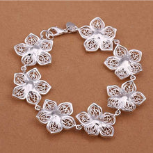 Vintage Trendy Flower Bracelet Women Girls Hollow Bracelets Bangles Jewelry Str  Bracelet EF8