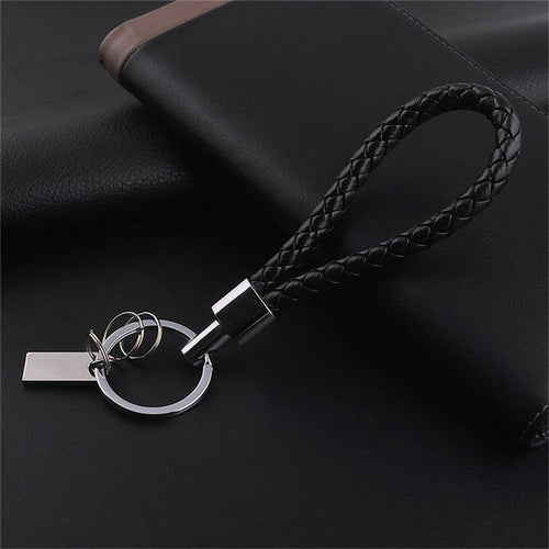 s Men PU Leather Key Chain Ring Keyfob Car Keyring Keychain Gift For Men EF8
