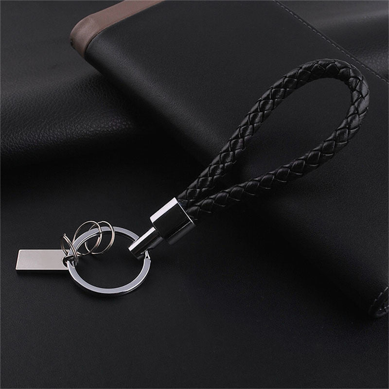 s Men PU Leather Key Chain Ring Keyfob Car Keyring Keychain Gift For Men EF8