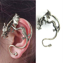 Sale Retro Vintage Black Silver Bronze Punk Temptation Metal Dragon Bite Ear Cuff Clip Wrap Earring Earrings EF8