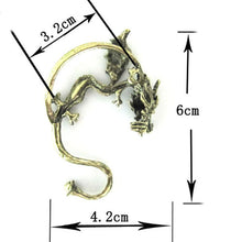 Sale Retro Vintage Black Silver Bronze Punk Temptation Metal Dragon Bite Ear Cuff Clip Wrap Earring Earrings EF8