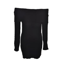 Sexy BodyCon Slim Sweater Mini Club Party Night Dress Women Long Sleeve Slash Neck Knit Dres3 Colors EF8