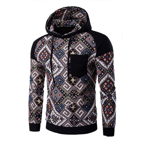 Men Jacket Men Cotton Retro Long Sleeve Hoodie Hooded Sweatshirt Tops Jacket Coat Outwear ClothingPlus Size EF8