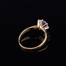 Women Charm Noble Simulated Diamond Wedding Rings Luxury Crystal Finger Rings Silver Gold color EF8