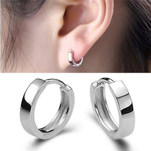 Women Chic Stud Earrings Cool Silver Color Earrings Charm Smooth Round Ear Stud Earrings EF8
