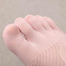 Women Low Cut Five Finger Toe Socks Invisible Socks Sock Slippers Shallow Mouth Sock Solid Color Lace Antiskid EF8
