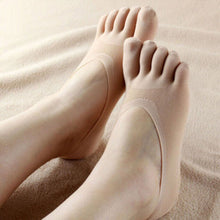 Women Low Cut Five Finger Toe Socks Invisible Socks Sock Slippers Shallow Mouth Sock Solid Color Lace Antiskid EF8