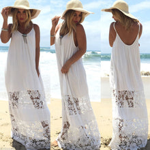 Women beach dress dress chiffonwomen dress Sexy Casual Lace Long Maxi Party Beach Dress vestido plus size EF8