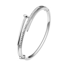 Famous Watch Women Luxury Crystals Watch Silver Diamond Rhinestone Bangle Watch Bracelet Set 409S EF8