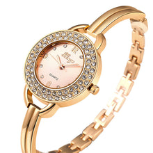 Gold Bracelet Bangle Rhinestone Crystal Wrist Watches Lady Watch Quartz Women Fashion Wristwatch Watch Bracelet Set 409R EF8
