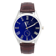 Luxury Waterproof Faux Leather Men Blue Ray Glass Sports Quartz Watch Dress Quartz Analog Watches Hour for Men EF8