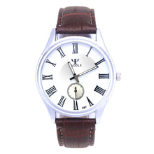 Luxury Waterproof Faux Leather Men Blue Ray Glass Sports Quartz Watch Dress Quartz Analog Watches Hour for Men EF8