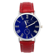 Luxury Waterproof Faux Leather Men Blue Ray Glass Sports Quartz Watch Dress Quartz Analog Watches Hour for Men EF8