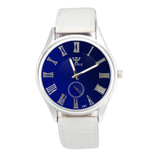 Luxury Waterproof Faux Leather Men Blue Ray Glass Sports Quartz Watch Dress Quartz Analog Watches Hour for Men EF8