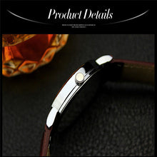 Luxury Waterproof Faux Leather Men Blue Ray Glass Sports Quartz Watch Dress Quartz Analog Watches Hour for Men EF8