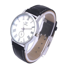 Luxury Waterproof Faux Leather Men Blue Ray Glass Sports Quartz Watch Dress Quartz Analog Watches Hour for Men EF8