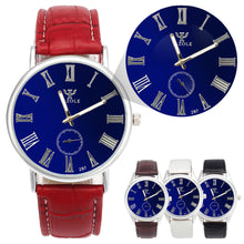 Luxury Waterproof Faux Leather Men Blue Ray Glass Sports Quartz Watch Dress Quartz Analog Watches Hour for Men EF8