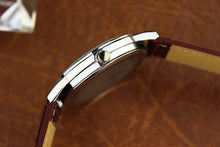 Mens watches Business Leather Band Calendar Date ClockWaterproof Wrist watch Quartz-watch relogio masculino EF8
