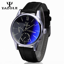 Mens watches Top Luxury Fashion Faux Leather Mens Business ClockBlue Ray Glass Quartz Analog Watches EF8