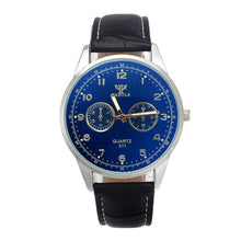 Luxury Famous men watch Mens Waterproof Noctilucent Leather Blue Ray Glass Quartz Analog Watches Relogio Masculino EF8
